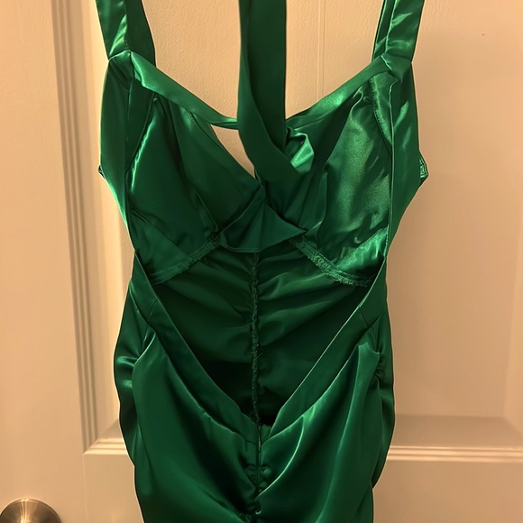 Green silk dress - Zam Zam by NIKI LIVAS - Picture 4 of 6